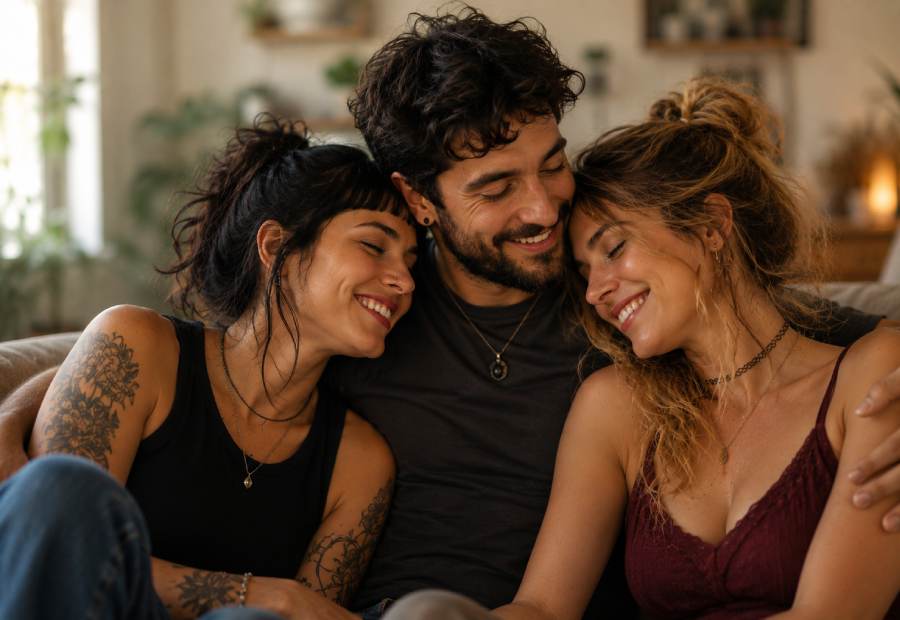 Polyamorous adults